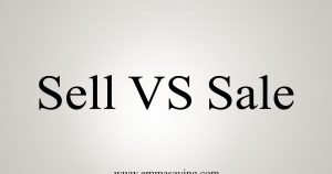 perbedaan sell dan sale