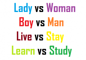 kata yang artinya sama tapi penggunaannya berbeda