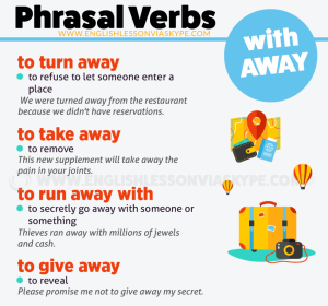 Phrasal verb away