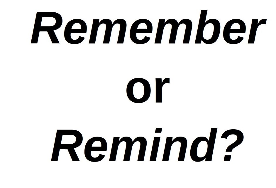 remember atau remind